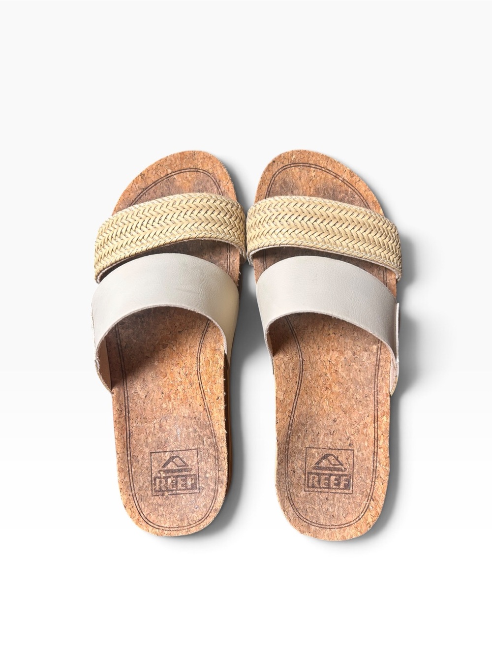 Reef Cushion Vista Hi Braided
Platform Slides Vintage White Size
6/36 - Picture 4 of 12
